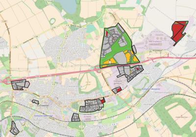 Screenshot des Gewerbeflächen-Informationssystems